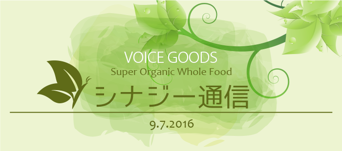 VOICEGOODS【シナジー通信】Super Organic Whole Food 9.7.2016