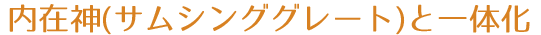 内在神(サムシンググレート)と一体化